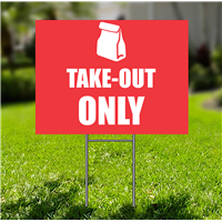Lawn-Sign - Take Out bag