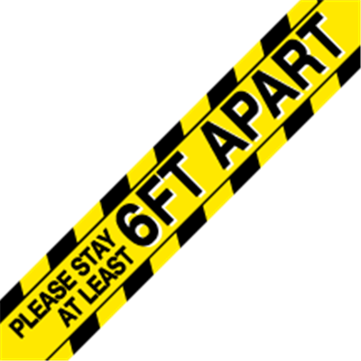 Floor tape strips- 6' Apart (4 foot x 6 inch) (set of 4)