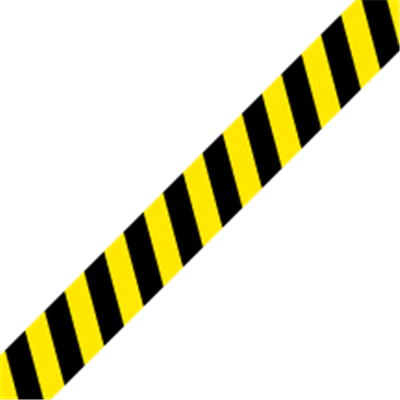Floor Tape Strips- Caution (4 foot x 4 inch) (set of 4)