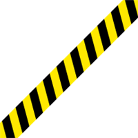 Floor Tape Strips- Caution (4 foot x 4 inch) (set of 4)